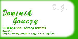dominik gonczy business card