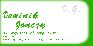 dominik gonczy business card